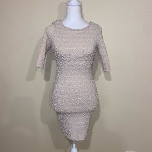 Forever 21 Cream Textured Mini Dress